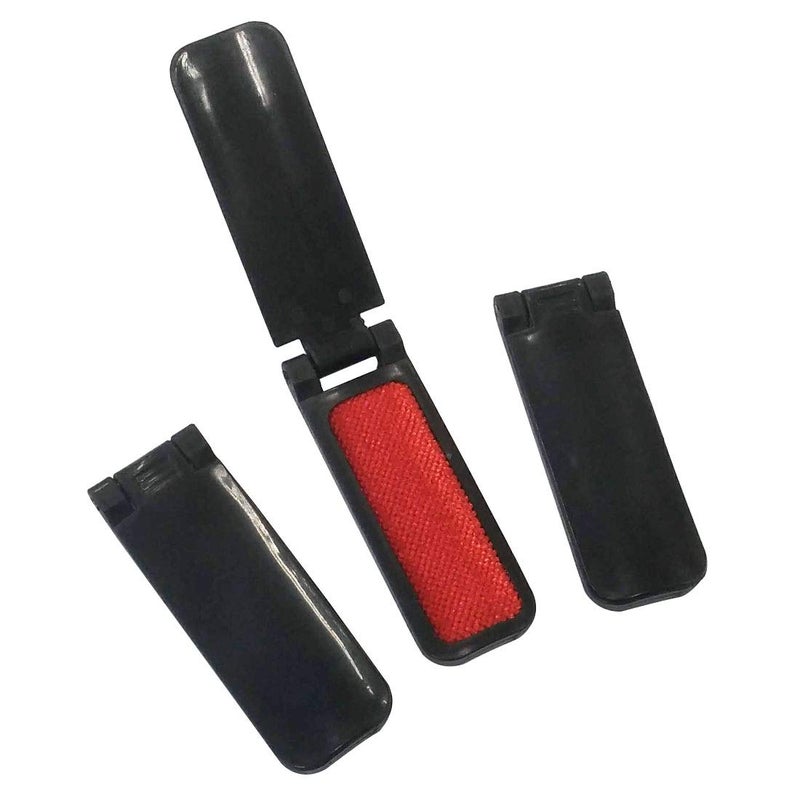 GARASANI 3 Pack Portable and Foldable Plastic Fold Clothing Dust Brush Pet Hair Remover Manual Sofa Bed Dry Cleaning Fabric Fluff Lint Cleaning Tool (Black) - Image 1